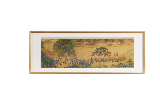 Ming Dynasty The Battle Against Piracy Painting Left Section Framed Art Print