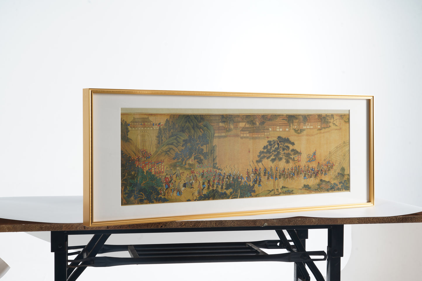 Ming Dynasty The Battle Against Piracy Painting Left Section Framed Art Print