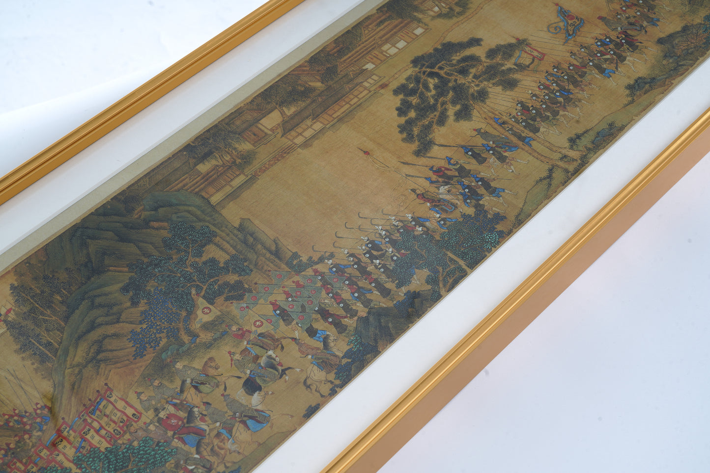 Ming Dynasty The Battle Against Piracy Painting Left Section Framed Art Print