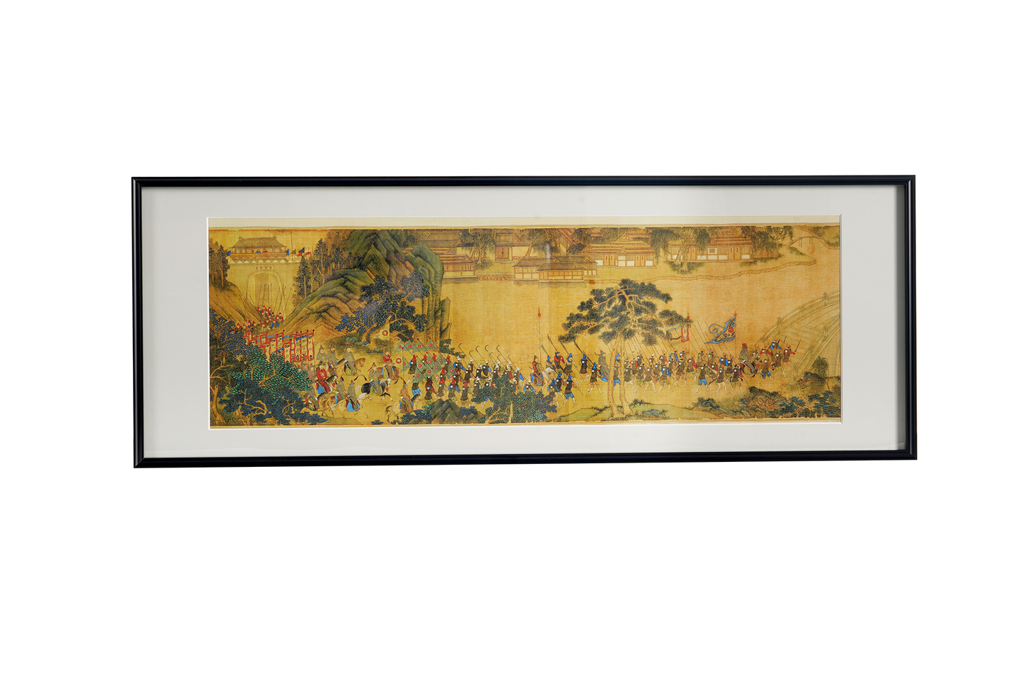 Ming Dynasty The Battle Against Piracy Painting Left Section Framed Art Print