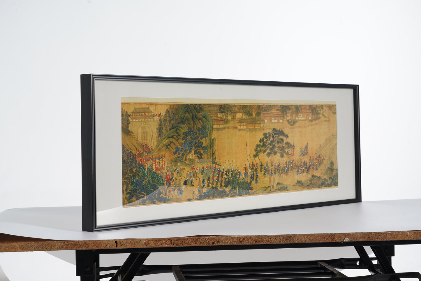 Ming Dynasty The Battle Against Piracy Painting Left Section Framed Art Print