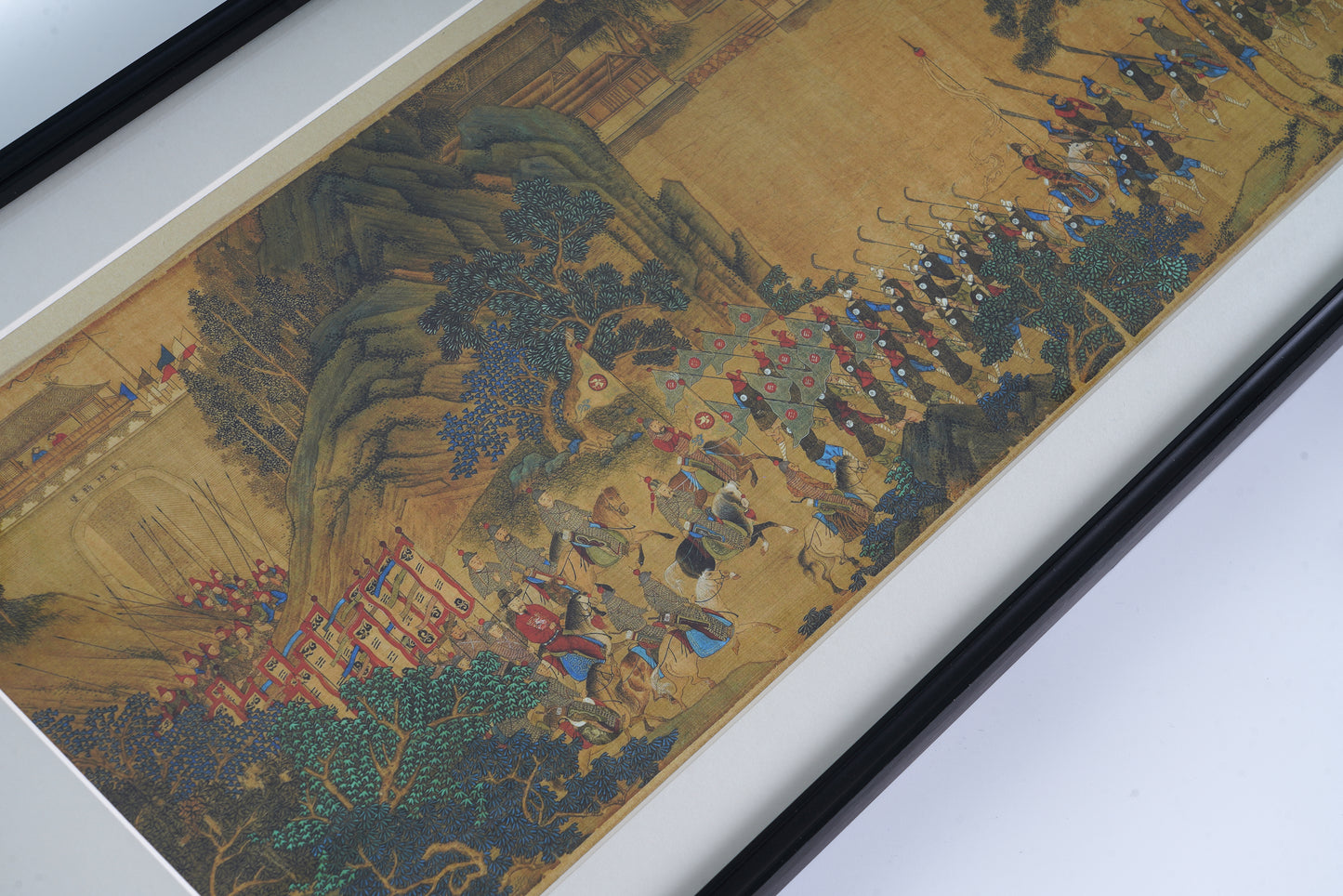 Ming Dynasty The Battle Against Piracy Painting Left Section Framed Art Print