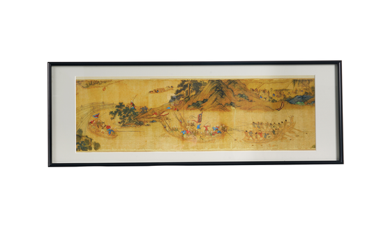 Ming Dynasty The Battle Against Piracy Painting Middle Section Framed Art Print