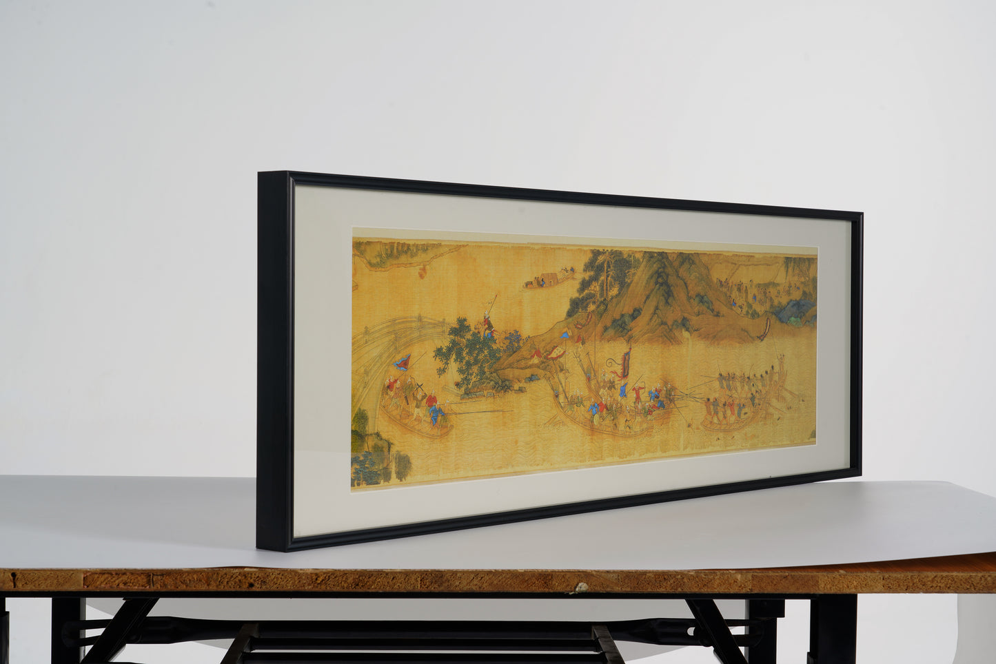 Ming Dynasty The Battle Against Piracy Painting Middle Section Framed Art Print