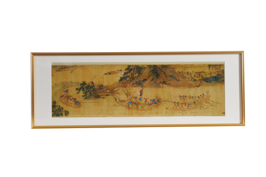 Ming Dynasty The Battle Against Piracy Painting Middle Section Framed Art Print