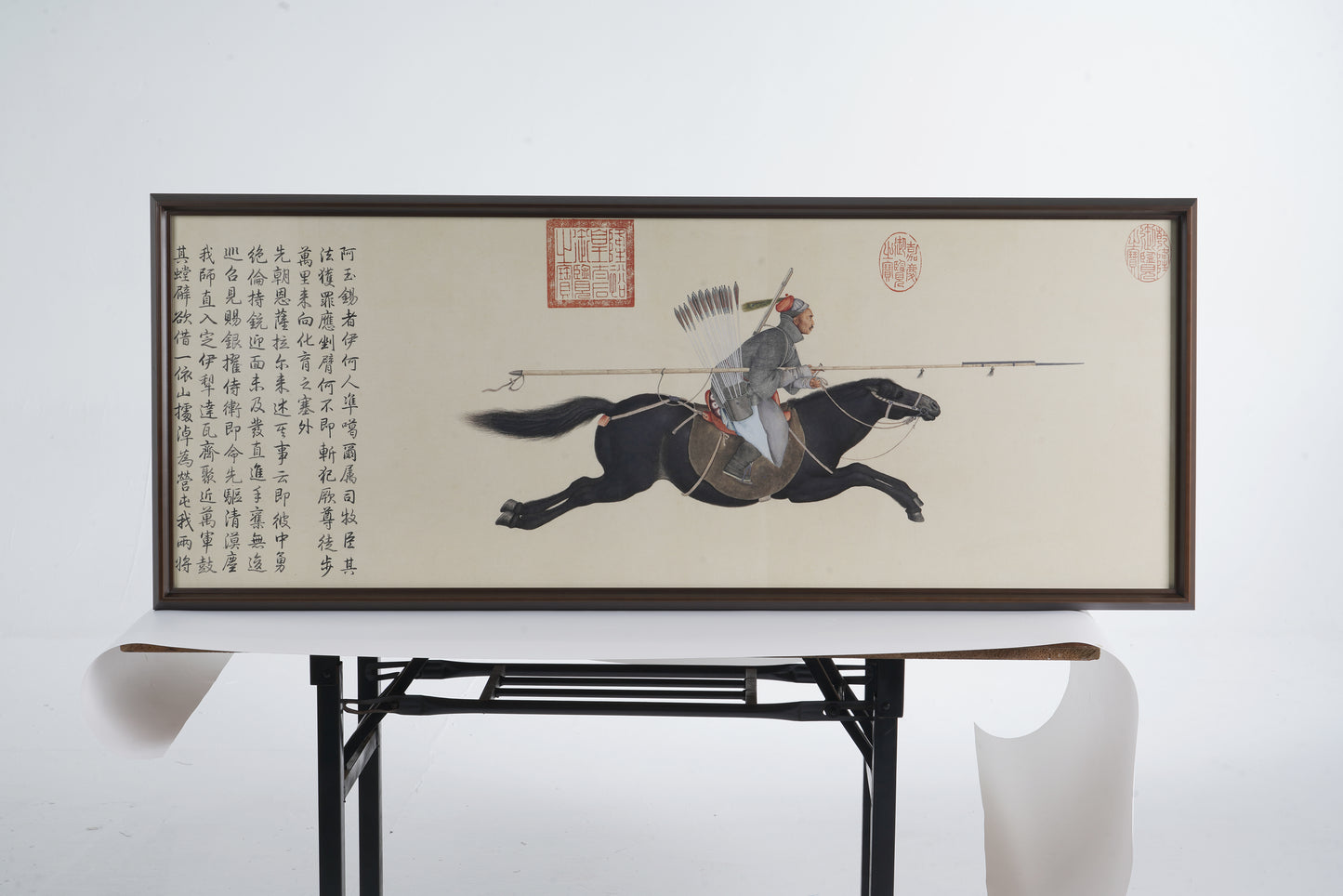 18th Century Chinese Cavalry Painting Framed Art Print