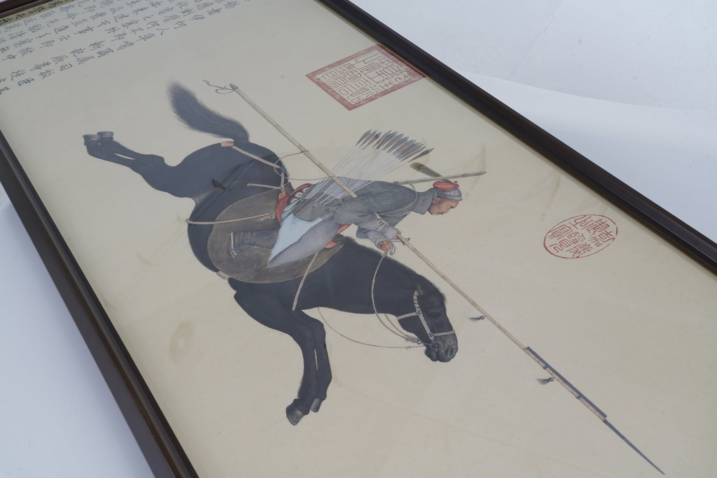 18th Century Chinese Cavalry Painting Framed Art Print